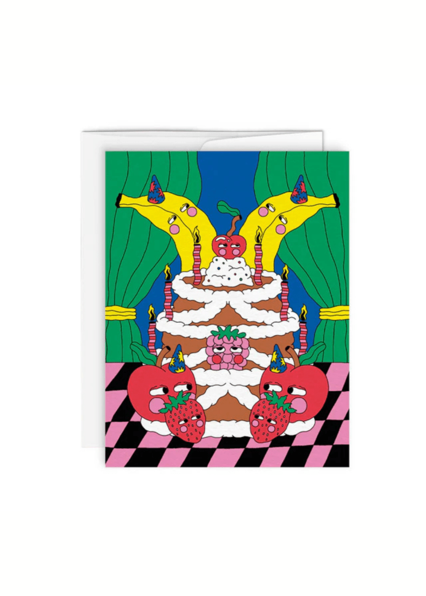 Carte de Souhaits Gâteau aux Fruits Paperole - Ex - voto