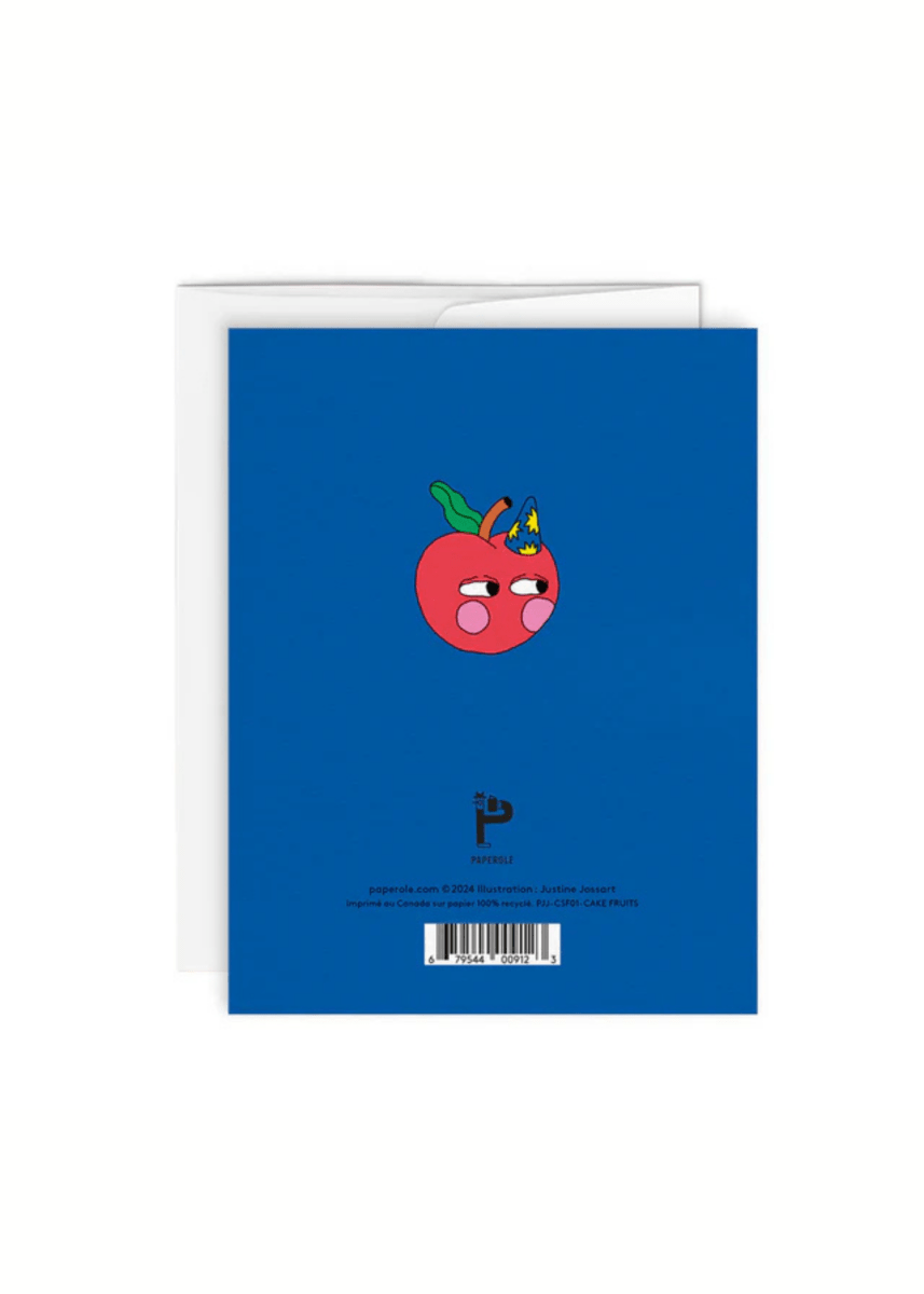 Carte de Souhaits Gâteau aux Fruits Paperole - Ex - voto