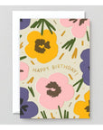 Carte de Souhaits Happy Birthday Flower WRAP - Ex - voto