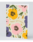 Carte de Souhaits Happy Birthday Flower WRAP - Ex - voto