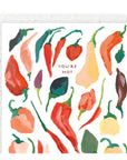 Carte de Souhaits Hot Peppers Seedlings - Ex - voto