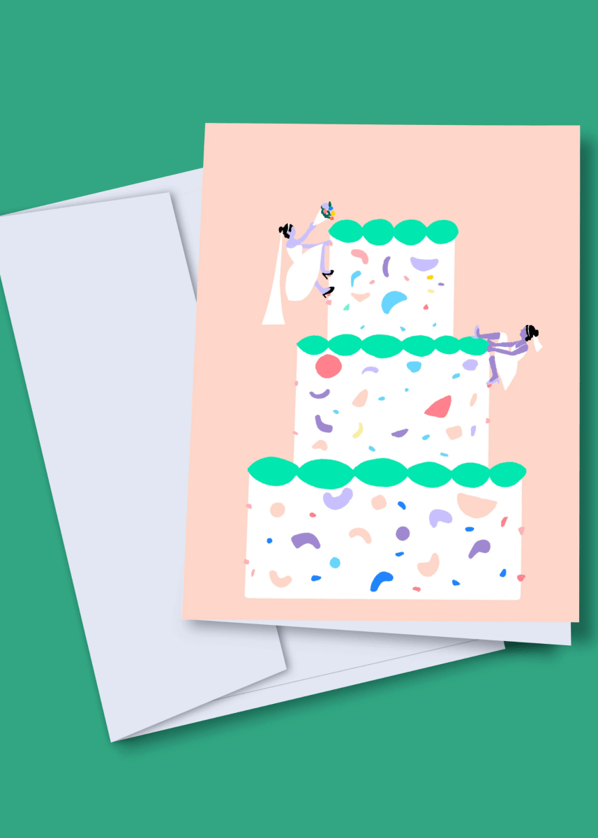 Carte de Souhaits Mariage Escalade F + F TOUTE - Ex - voto