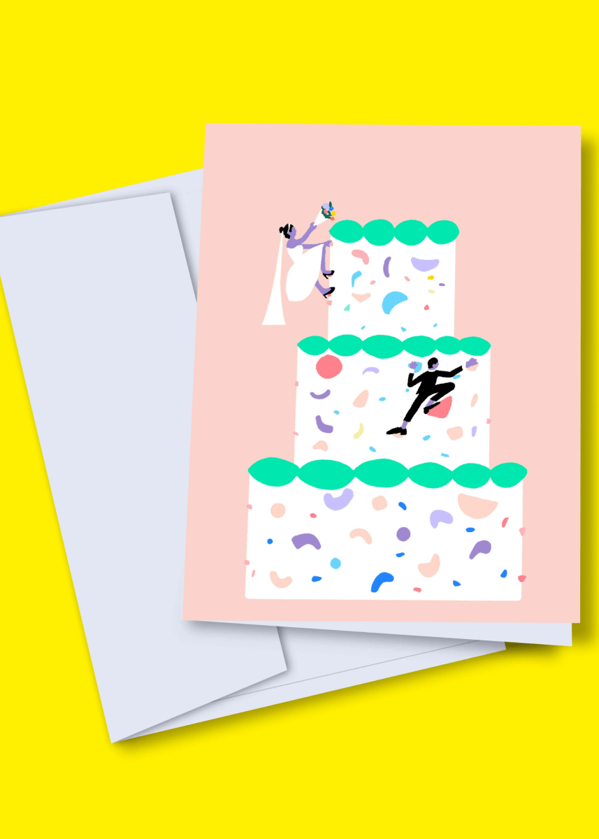 Carte de Souhaits Mariage Escalade F +H TOUTE - Ex - voto