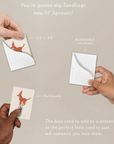 Carte de Souhaits Mini Birthday Dog Seedlings - Ex - voto
