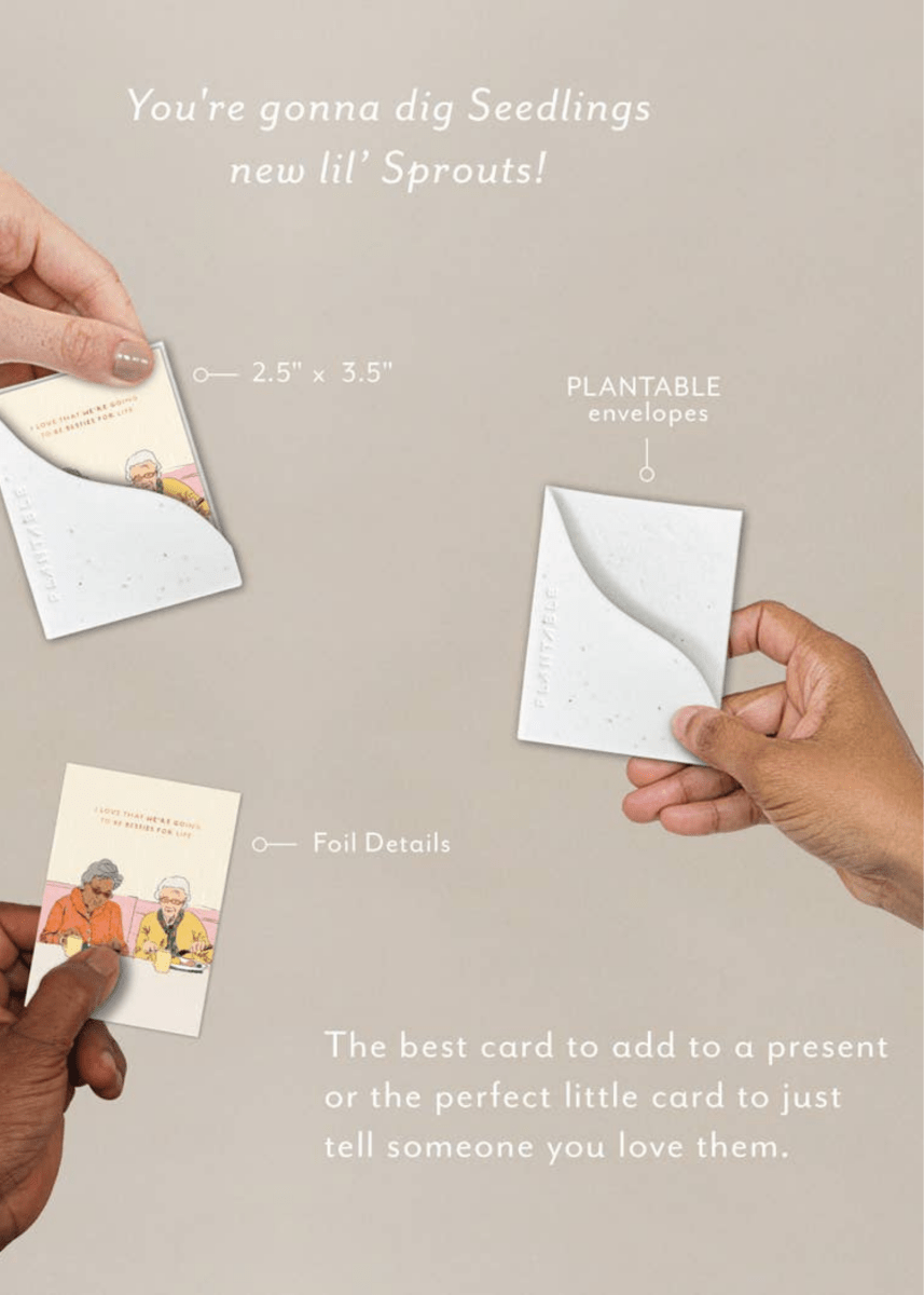 Carte de Souhaits Mini Forever Friends Seedlings - Ex - voto