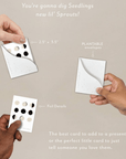 Carte de Souhaits Mini Many Moons Seedlings - Ex - voto