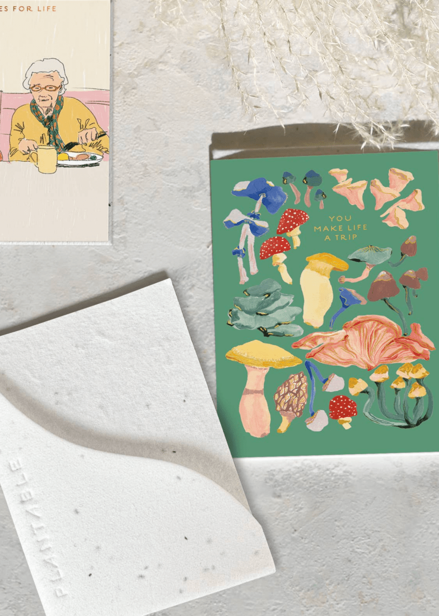 Carte de Souhaits Mini Shrooms Seedlings - Ex - voto