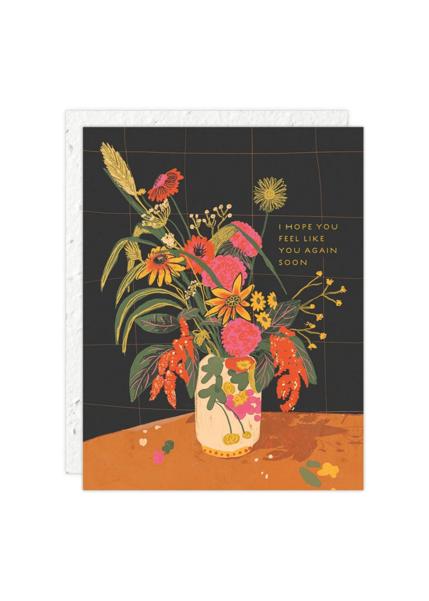 Carte de Souhaits Mini Vase Still Life Seedlings - Ex - voto