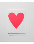 Carte de Souhaits Neon Pink Heart Banquet Atelier - Ex - voto