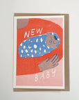 Carte de Souhaits New Baby Rouge Lizzie Lomax - Ex - voto