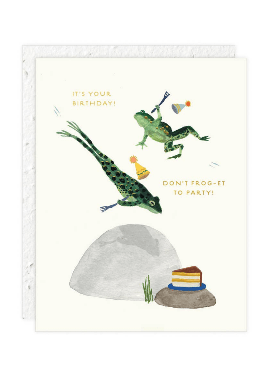 Carte de Souhaits Party Frogs Seedlings - Ex - voto
