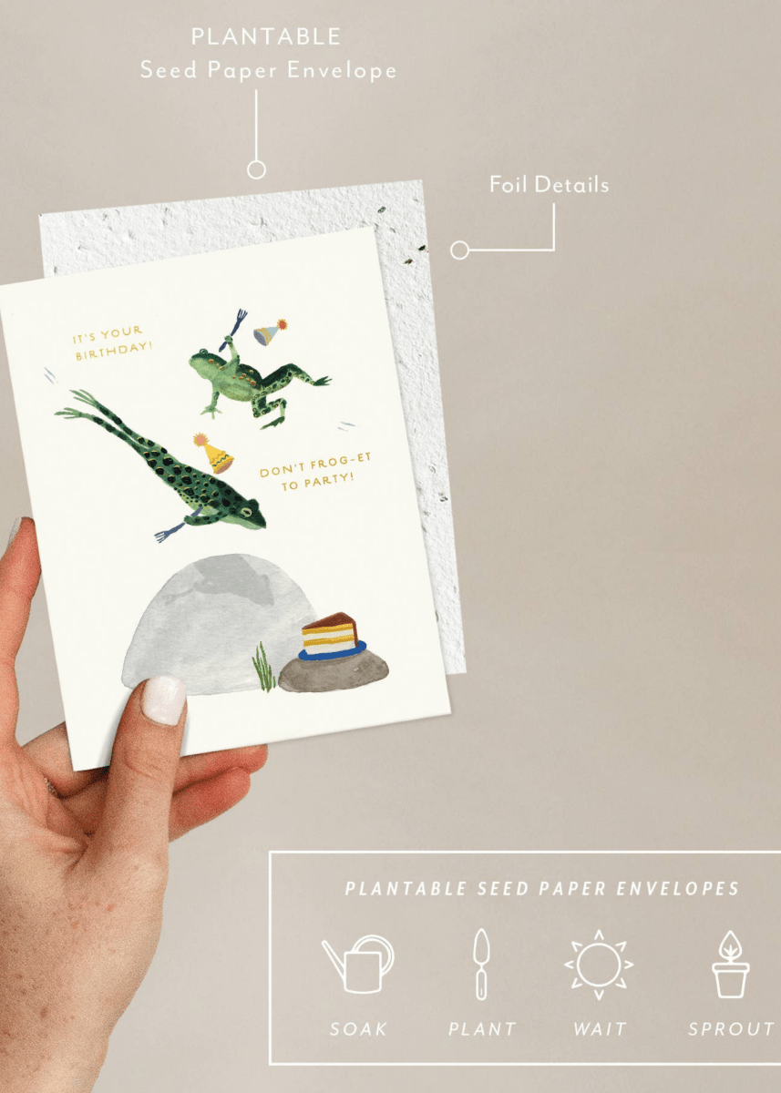 Carte de Souhaits Party Frogs Seedlings - Ex - voto