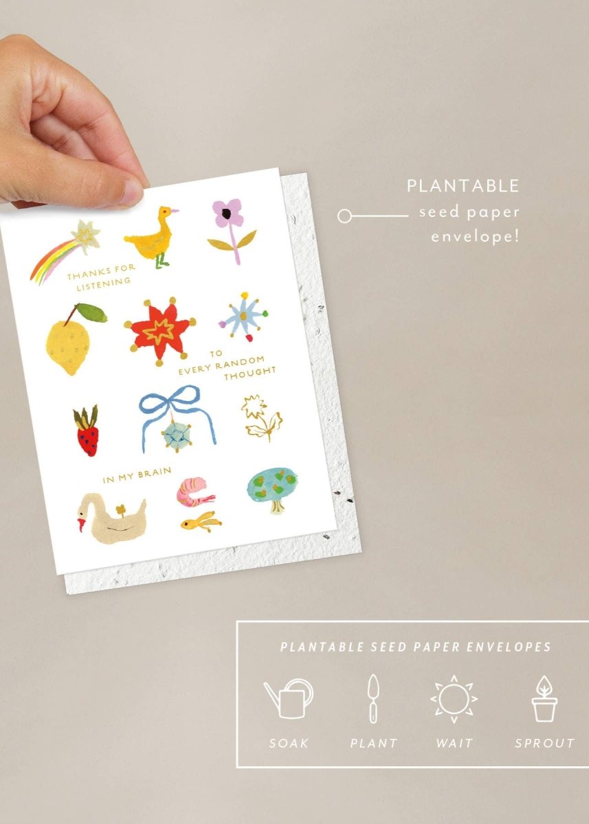Carte de Souhaits Random Thoughts Seedlings - Ex - voto