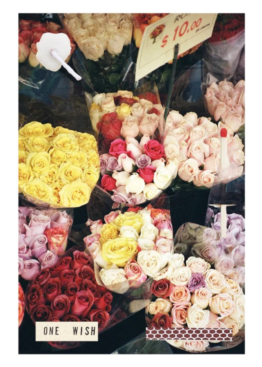 Carte de Souhaits Roses Wish - Ex - voto