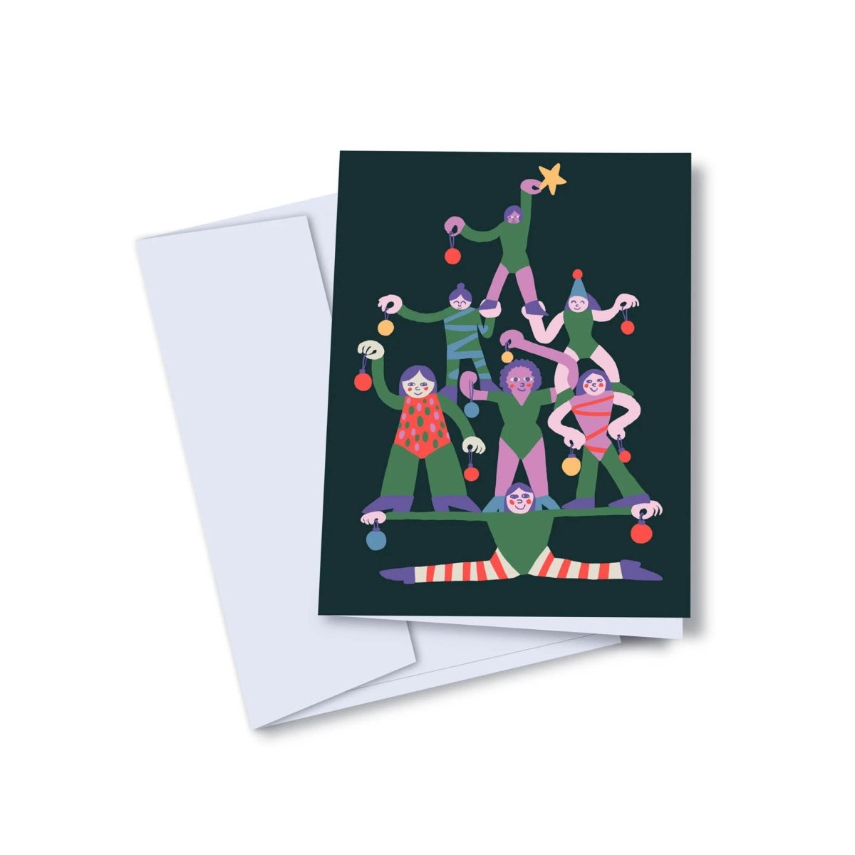Carte de Souhaits Sapin de Gymnastes TOUTE - Ex - voto