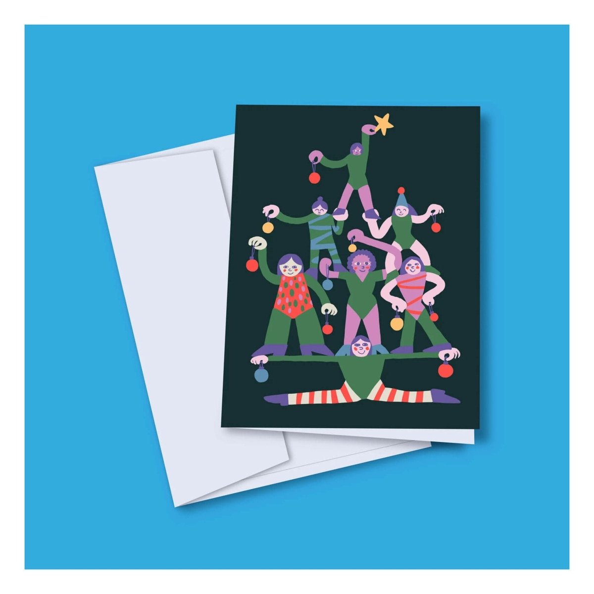 Carte de Souhaits Sapin de Gymnastes TOUTE - Ex - voto