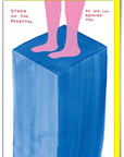 Carte de Souhaits Stand On The Pedestal D.Shrigley - Ex - voto