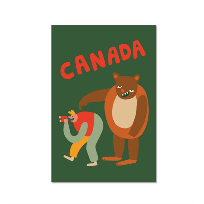 Carte Postale Canada Grizzly Paperole - Ex - voto