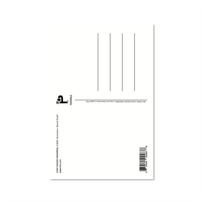 Carte Postale Chat Hockey Montréal Paperole - Ex - voto