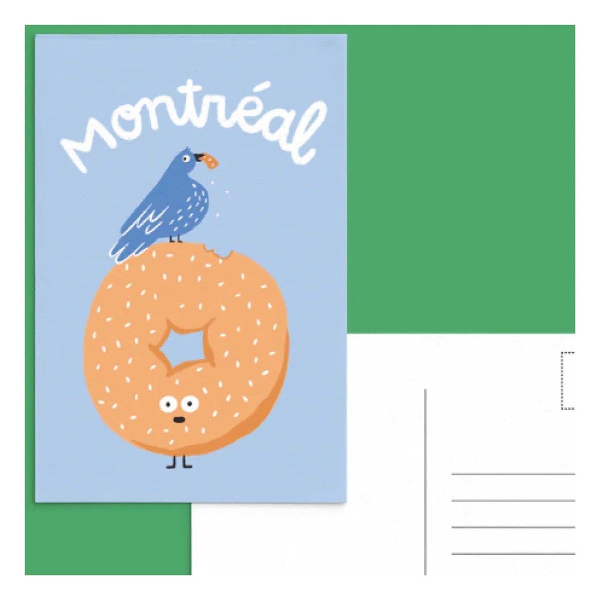 Carte Postale Montréal Bagel Anne - Julie Dudemaine - Ex - voto