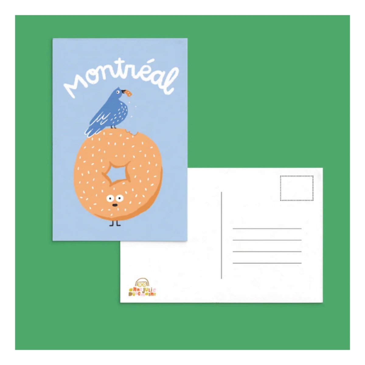 Carte Postale Montréal Bagel Anne - Julie Dudemaine - Ex - voto