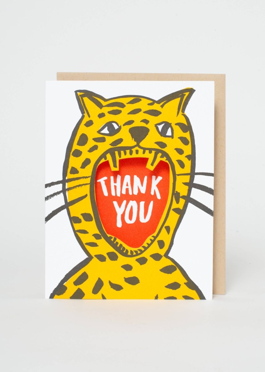 Carte Thank You Cheetah Egg Press - Ex - voto