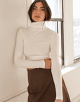 Chandail Col Roulé Chloé Dailystory Crème SOLDE - Vente Finale - Ex - voto
