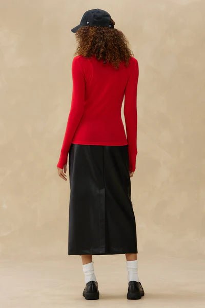 Chandail Col Roulé en Laine Rouge Kuwalla SOLDE - Vente finale - Ex - voto