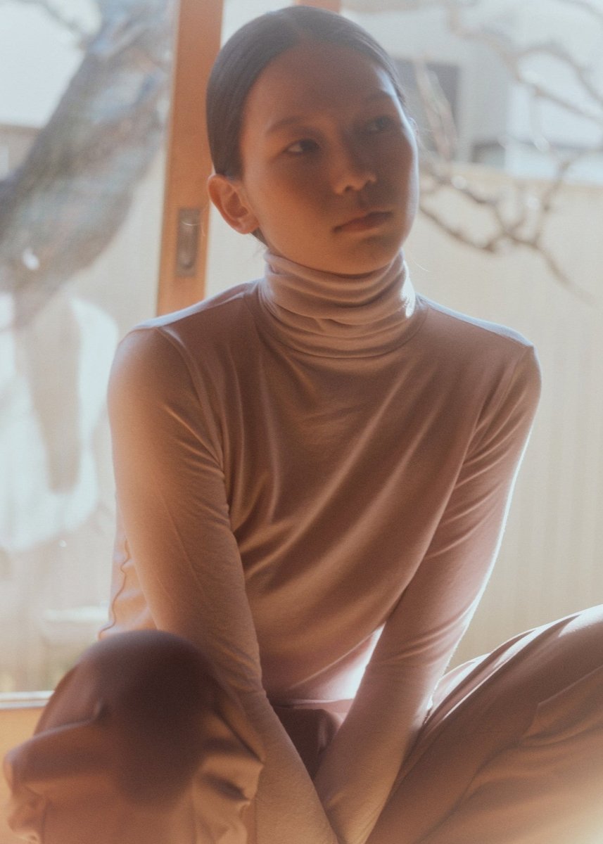 Chandail Col Roulé Mijeong Park Dusty Pink SOLDE - Vente finale - Ex - voto