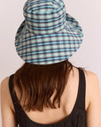 Chapeau Réversible Tomboy Check & Stone Damson Madder - Ex - voto