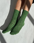 Chaussette Pointelle Eyelet Verte Le Bon Shoppe - Ex - voto