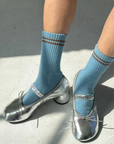 Chaussettes Boyfriend Le Bon Shoppe Powder Blue - Ex - voto