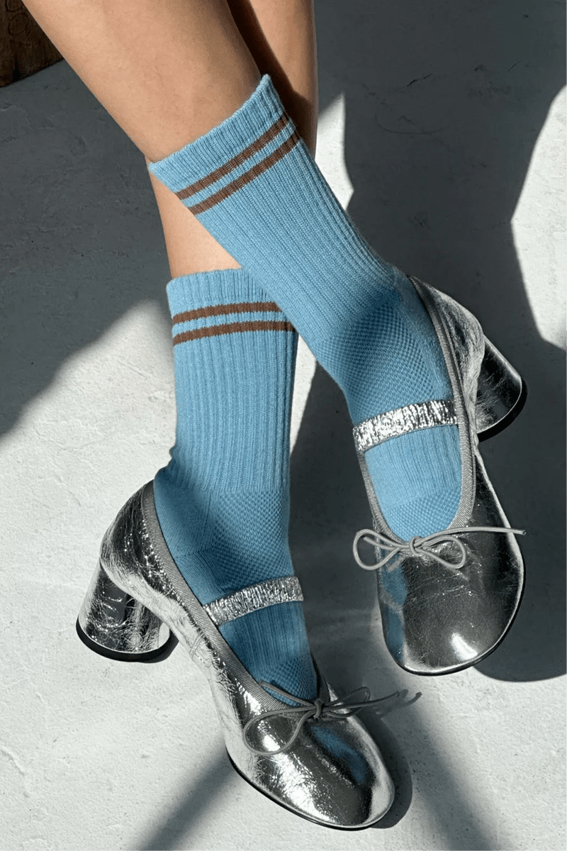 Chaussettes Boyfriend Le Bon Shoppe Powder Blue - Ex - voto