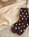 Chaussettes Brunes à Pois Dipped Shop - Ex - voto