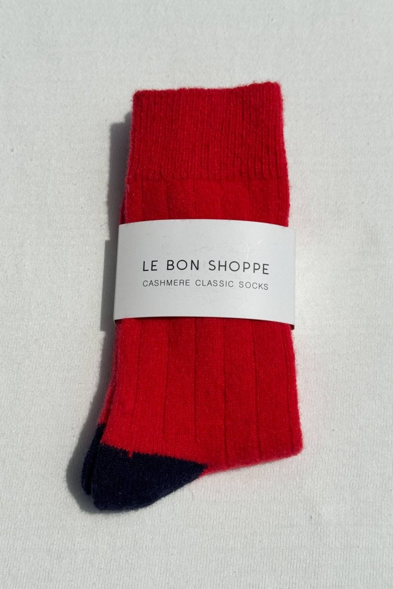 Chaussettes Classique Cachemire Le Bon Shoppe Poppy Red - Ex - voto
