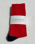 Chaussettes Classique Cachemire Le Bon Shoppe Poppy Red - Ex - voto
