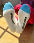 Chaussettes Color Block Girlfriend Le Bon Shoppe Bleu Rouge - Ex - voto