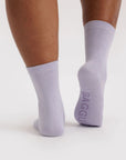 Chaussettes Crew Baggu Lilas Métallique - Ex - voto