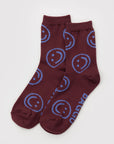 Chaussettes Crew Baggu Mahogany Happy - Ex - voto