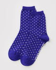 Chaussettes Crew Baggu Micro Blue and White Polka Dot - Ex-voto