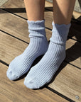 Chaussettes en Lin Scallop Bleu Le Bon Shoppe - Ex-voto