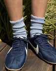 Chaussettes en Lin Scallop Bleu Le Bon Shoppe - Ex-voto