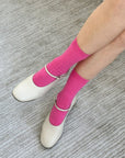 Chaussettes Her Le Bon Shoppe Bright Pink - Ex - voto