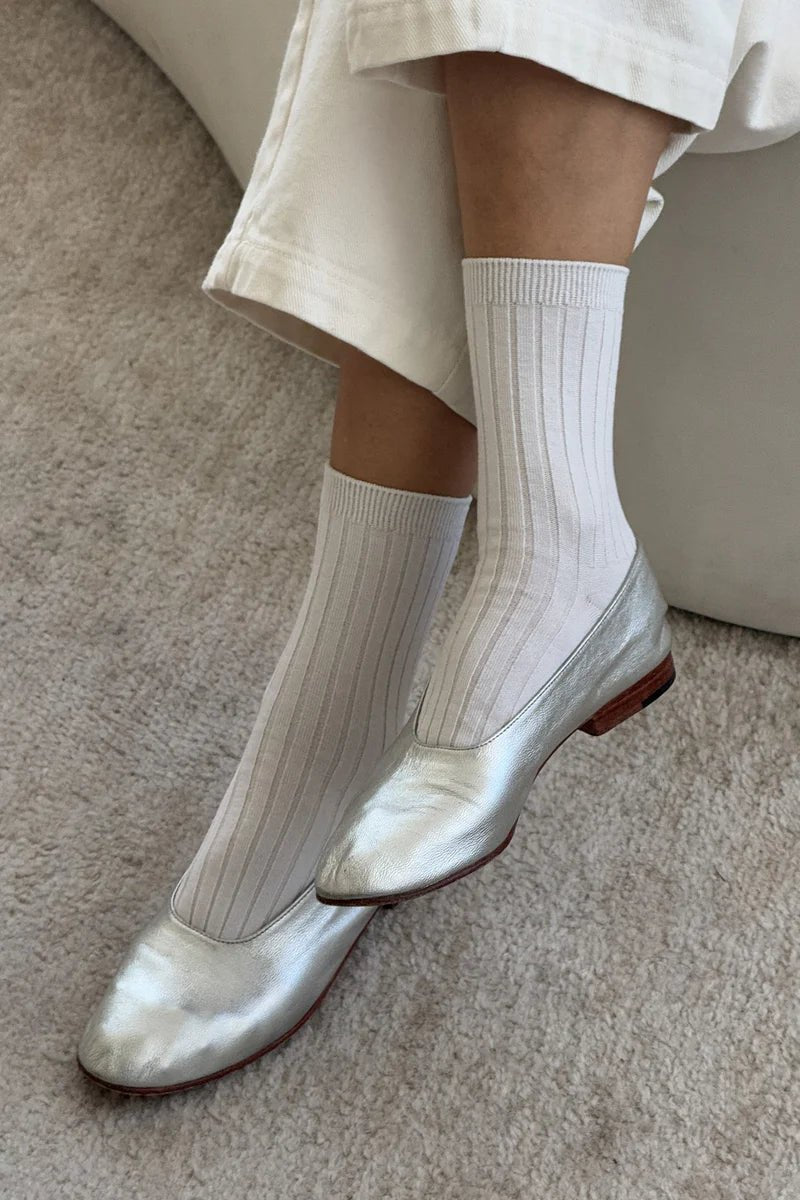 Chaussettes Her Le Bon Shoppe Classic White - Ex - voto