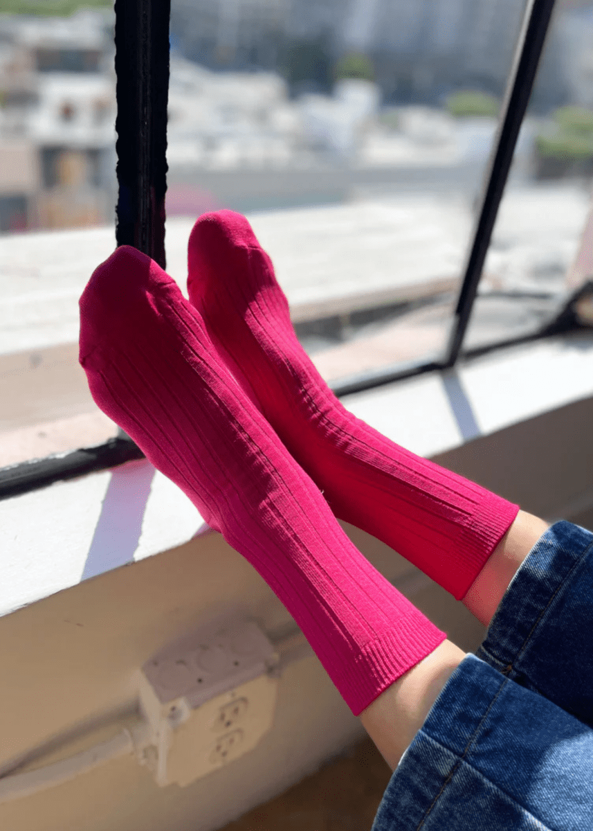 Chaussettes Her Le Bon Shoppe Fuchsia - Ex - voto