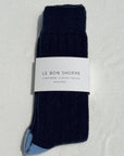 Chaussettes Longues en Cachemire Le Bon Shoppe Marine - Ex - voto
