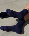 Chaussettes Lurex Bleues à Pois Rouges Le Bon Shoppe - Ex-voto