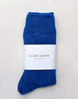 Chaussettes Pointelle Eyelet Cobalt Le Bon Shoppe - Ex-voto