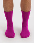 Chaussettes Ribbed Baggu Deep Fuchsia - Ex - voto