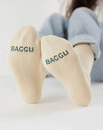 Chaussettes Ribbed Baggu Ecru - Ex - voto